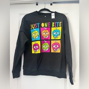NWT Disney Parks Just One Bite Snow White Gray Sweatshirt, Small